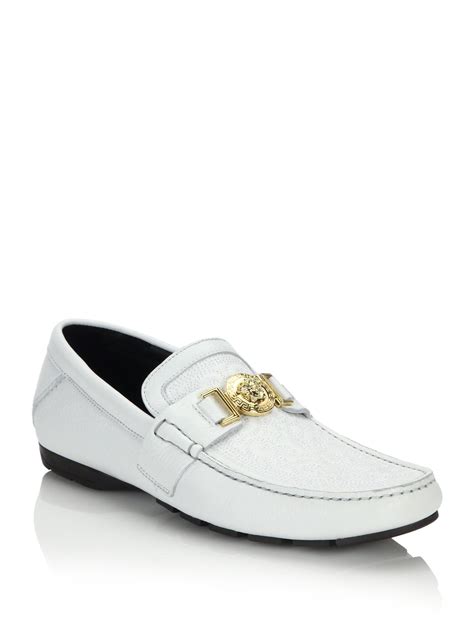 versace shoes loafers white|versace loafers men's sale.